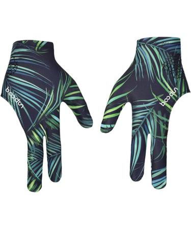 EXCEART Elastic 3 Fingers Billiard Shooters Gloves - Leaves Design | For Carom, Pool, Snooker Cue Sports | Wear on Right or Left Hand - Buy Online on GoSupps.com