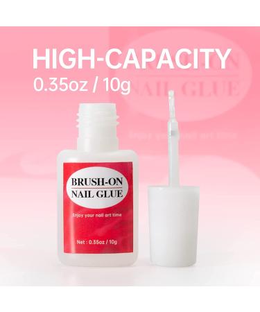 Brush-On Nail Glue for Acrylic & Press On Nails - 4pcs Strong Adhesive for Long-Lasting, Professional Results - Buy Online on GoSupps.com
