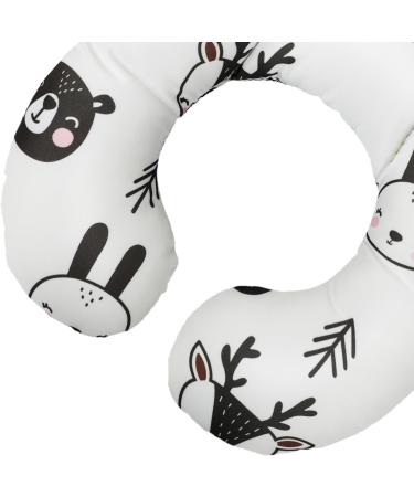 Baby Car Travel Pillow - Infant Head and Neck Support Cushion for Car Seat, Pushchair, and Stroller - U-shaped Headrest Pillow with Bear Design - Buy Online on GoSupps.com