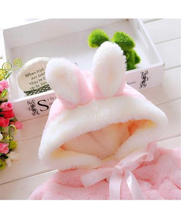 Baby Girl Faux Fur Hooded Cape Coat | Newborn Infant Winter Clothes | Pink 6-12 Months - Buy Online on GoSupps.com