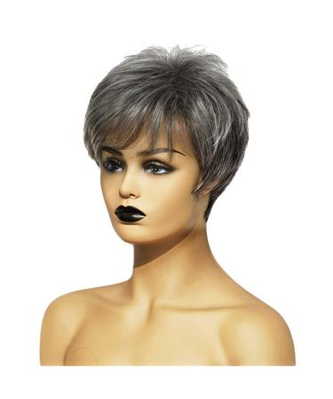 Short Grey Wig for Women - Curly Synthetic Cosplay Hair | 50s 60s 70s 80s Style - Buy Online on GoSupps.com