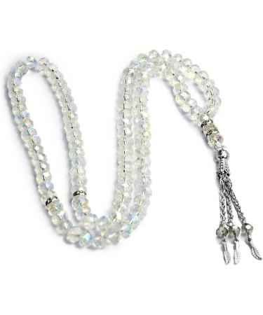 VSilay Lianxue Acrylic Alloy Prayer Pearl Bracelet | Exquisite Tasbih Rosary & Islamic Hand Rings for Meditation | Silver Spiritual Accessory - Buy Online on GoSupps.com