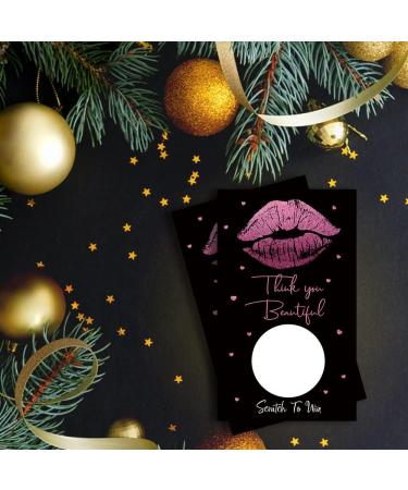 Haizct 50 Pack Thank You Blank Gift Certificate Scratch Off Cards - Pink Lip Gloss Design | Perfect for Small Business, Spa, Beauty Salon, Makeup, Hair Salon, Bridal Shower, Baby Shower, Country Wedding - Buy Online on GoSupps.com