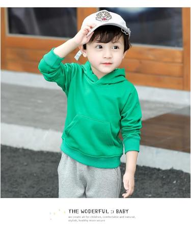 Taigood Kids Hoodie Sweatshirt | Spring Winter Warm Top | Boys Girls Hoody Jumper | 1-7 Years | Green - Buy Online on GoSupps.com