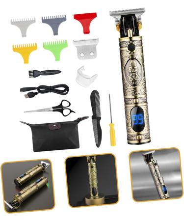 Minkissy 2 Sets Men's Cordless Electric Trimmer Kit - Hair Grooming Clipper & Beard Edger - Stainless Steel Nose & Facial Trimmers for Men - Buy Online on GoSupps.com