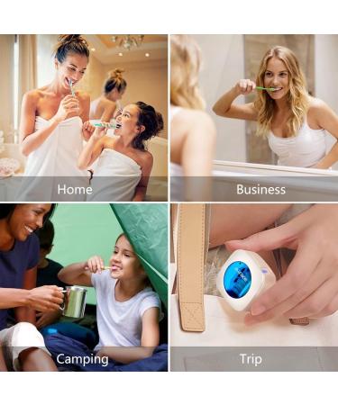 OOCOME Portable Deep UV Toothbrush Sanitizer Case Toothbrush Sanitizer Holder Organizer Case Toothbrush Cleaner Holder with Sticker free Punching for Travel and Family Use (2 Packs) - Buy Online on GoSupps.com