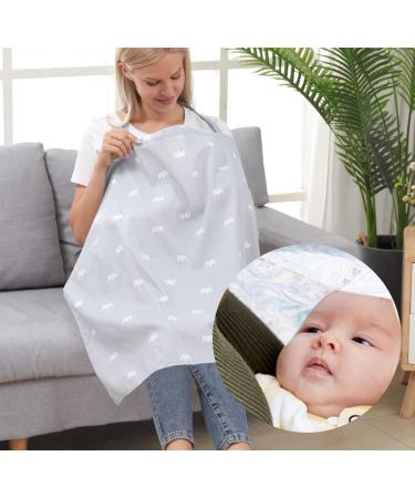 Large Breastfeeding Cover Cotton & Breathable Nursing Cover Breastfeeding Shawl for Full Privacy Breastfeeding Protection Nursing Cover Breastfeeding Breastfeeding Apron with Adjustable Strap