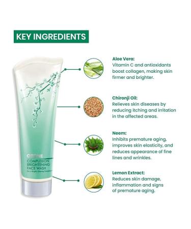 PUB CBT Face Wash | Aloe Vera Chironji Neem & Lemon | Brightens & Glowing Skin | For All Skin Types | 100gm - For Men & Women - Buy Online on GoSupps.com