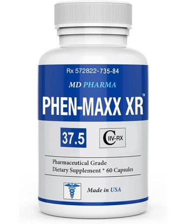 PHEN MAXX XR 37.5 Pharmaceutical Grade OTC Over The Counter Weight Loss Diet Pills 60 Capsules 