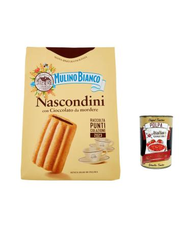 Italian Gourmet E.R. Mulino Bianco Nascondini Set of 3 sandy chocolate biscuits 600 g + pulp 400 g