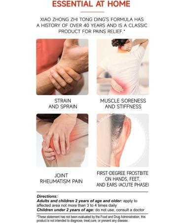 HUAHONG Xiao-Zhong-Zhi-Tong-Ding External Analgesic Lotion 2 fl.oz - Relieve Sports Sprains, Joint & Muscle Pain - Reduce Inflammation, Redness & Swelling - 60ml 2 Fl Oz (Pack of 1) - Buy Online on GoSupps.com