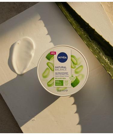 Nivea Natural Balance Aloe Vera All-Purpose Cream 200ml - Vegan Moisturizer for Face Body & Hands - Pack of 3 - Buy Online on GoSupps.com