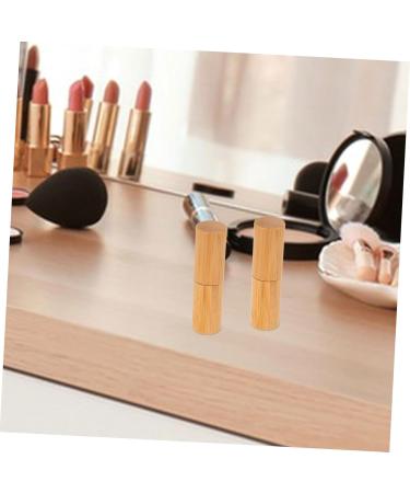  TOVINANNA 2 Pieces DIY Bamboo Lipstick Tubes Empty and Refillable Lip Balm Containers for Makeup Portable Lip Gloss Holders Lip Balm - Buy Online on GoSupps.com