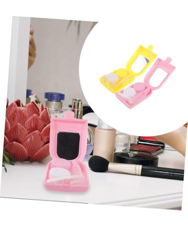 Partykindom Contact Lens Case with Mirror - Portable Lens Holder Organizer for Contact Lenses Small Plastic Travel Box & Objective Eye Lens Container - Buy Online on GoSupps.com