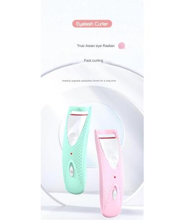 Heated Eyelash Curler Professional Electric Last Curler for Women Electric Last Curler with Double Silicone Pad 24H Long Lasting Curling Eyelash Makeup Tools for Women Beautiful Lashes#pink#green - Buy Online on GoSupps.com