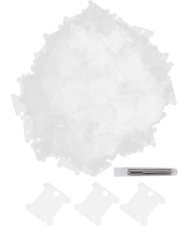JTLB 300pcs Plastic Dental Floss Bobbins - Transparent Cross Stitch Winding Board & Embroidery Tools for Hassle-Free Crafting | International Shipping Available - Buy Online on GoSupps.com