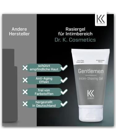  DR. K. COSMETICS Dr. K. Cosmetics GENTLEMEN Shaving Gel for Intimate Areas for Men Developed by a Urologist 150 ml Anti-Shave for Intimate Area | Intimate Shaving | Intimate Shaving | Shave - Buy Online on GoSupps.com
