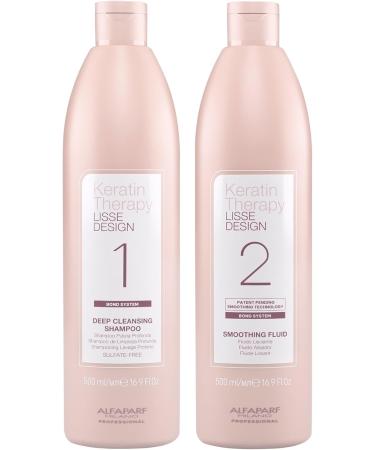  AlfaParf Alfaparf Lisse SET Deep Cleansing and Smoothing Fluid Shampoo 1-2 500 ml - Buy Online on GoSupps.com