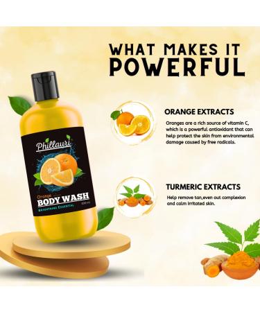 Shop Orange Body Wash - Moisturizing Shower Gel for Men & Women | Skin Clearing Formula | 200 ml - Buy Online on GoSupps.com