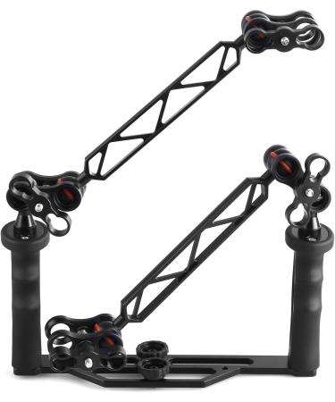 2 Pcs Black Aluminum Ball Clamp Mount for Diving Light Arms Tray System - Photography Camera Accessory - Buy Online on GoSupps.com