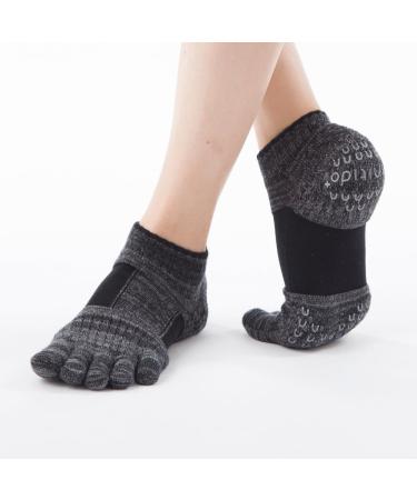 Knitido Umi ABS Toe Socks for Pilates & Yoga - Arch Support Black (Size 35-38) - International Shipping Available - Buy Online on GoSupps.com