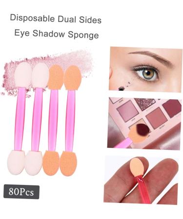 CANIGHT 80pcs Eye Shadow Sponge Eyeshadow Sponge Brush Plastic Makeup Brush Non Latex - Buy Online on GoSupps.com