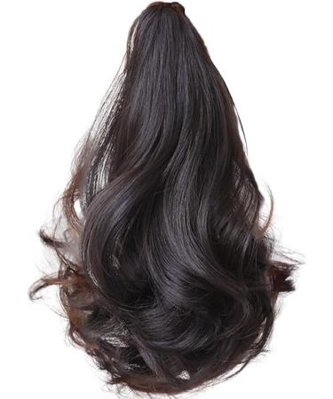 Curly Ponytail Extension Short Fake Ponytail Curly Ponytail Extension Claw Clip In Ponytail Hair Extensions Short Curly Ponytail Clip For Women Daily Use dark brown - Buy Online on GoSupps.com