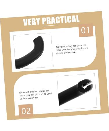 Healeved 12 Pairs Silicone Ear Corrector Cuffs for Infants - Valgus Correction Patch - Black - 4.4x3.6x0.4cm - Buy Online on GoSupps.com