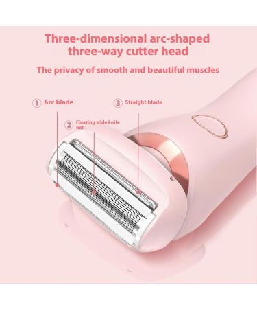 Duskofficial Razor 2 In 1 Electric Shaver Razors For Women Wet Dry Waterproof Electric Razor Bikini Trimmer for Women Silkglide Pro Shaver Removable Head (Pink) - Buy Online on GoSupps.com