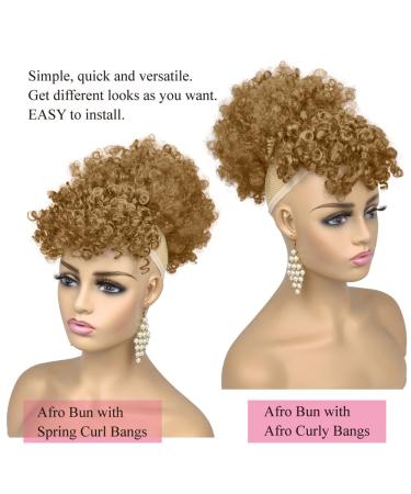 Afro Puff Drawstring Ponytail with Bangs - Kinky Curly Pineapple Hair for Black Women - 3 Piece Set (27#) - Buy Online on GoSupps.com
