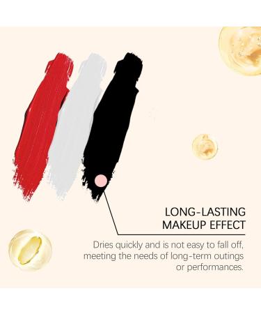  Generisch White black and red Halloween makeup 45g for children and adults theatrical makeup high intensity waterproof and sweat-resistant soft and gentle on the skin - Buy Online on GoSupps.com