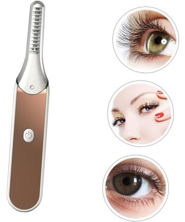 POPETPOP Golden Eyelash Curler Set - 3pcs Heated Lash Curling Tool for Perfect Eyelashes | Mini Eyelash Brush Included - Buy Online on GoSupps.com