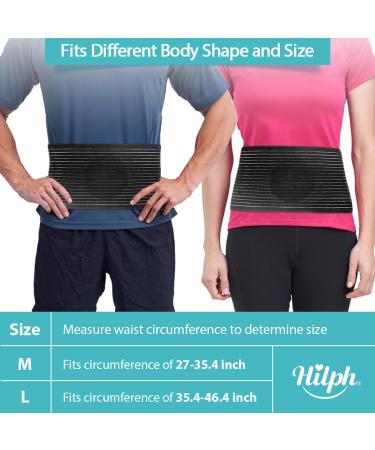 Hilph Umbilical Hernia Belt for Men and Women - Abdominal Support Binder with Compression Pads for Waist and Abdomen - Post-Surgery Hernia Support - Buy Online on GoSupps.com