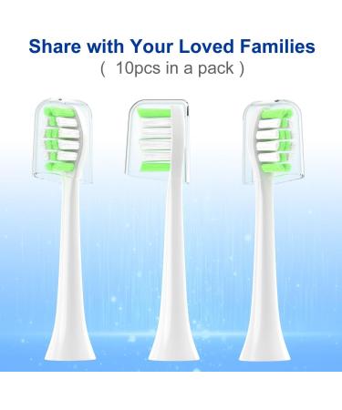 Philips Sonicare Toothbrush Replacement Heads - 10 Pack OralClass Medium Soft Brush Head Refills - Compatible with C2 4100 5100 hx6250 G2 & 3 Series - Bright Green - Buy Online on GoSupps.com