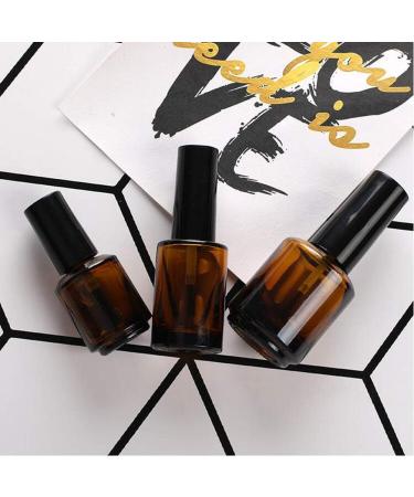 Happyupcity 5x Empty Round Nail Polish Jars - 15ml Sample Containers with Black Brush Lid for Nail Art - Buy Online on GoSupps.com