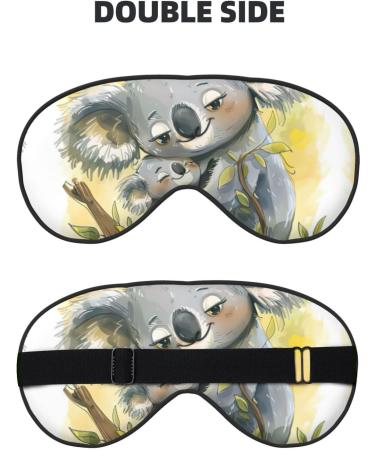 Buy Cute Koala Mom and Baby Print Soft Eye Mask | Sleep Eye Cover for Travel & Naps Perfect for Women & Men - Buy Online on GoSupps.com