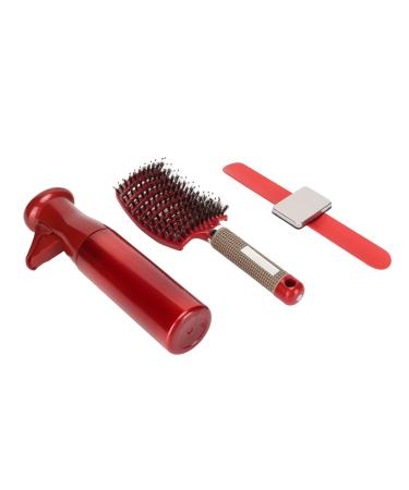Hair Mist Bottle Safe Curved Vent Brush for Hairdressing for Hairdressing (Red)