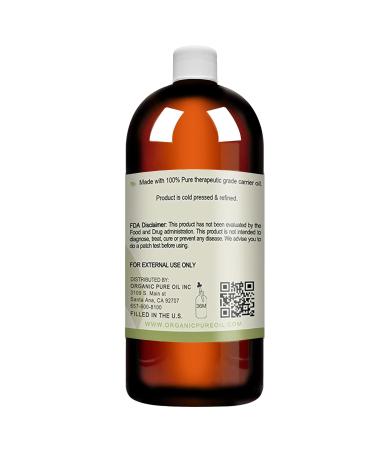 Jamaican Black Castor Oil 32 oz - 100% Pure Organic Cold Pressed, Chemical Free - Premium Grade for Hair, Body, Skin Care - Eyelash & Eyebrow Growth - Buy Online on GoSupps.com