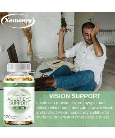 Adult Eye Support Supplements (120 Capsules) with Lutein & Zeaxanthin - Eye & Vision Health Supplements - Buy Online on GoSupps.com