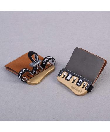 Bicaster Barebow Finger Tab - Cordovan Leather + Brass Plate - Left Hand Medium - Buy Online on GoSupps.com