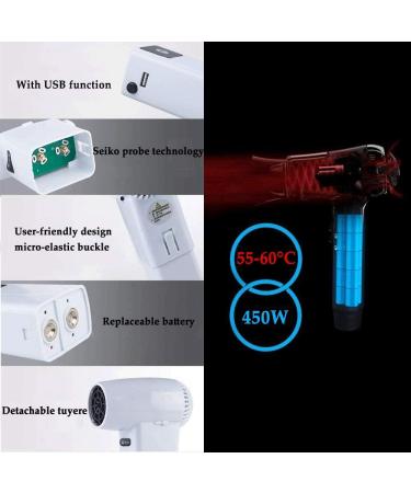 Cordless Hair Dryer 450W Rechargeable Wireless Blow Dryer for Travel/Camping/Baby Care/Pet Care/Outdoor - Buy Online on GoSupps.com