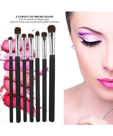 7-Piece Kabuki Makeup Brush Set - Professional Wet & Dry Cosmetic Brushes for Blush Powder Highlight & More - Black - Buy Online on GoSupps.com