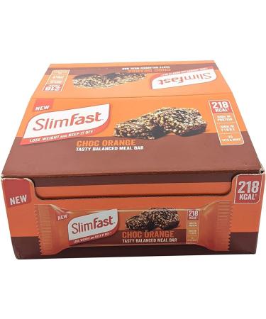 SlimFast Choc Orange Meal Replacement Snack Bars 60g (12 Count) - Pack of 1 - Buy Online on GoSupps.com