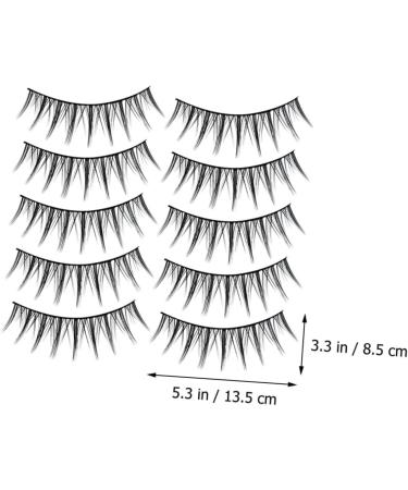 Housoutil 10 Pairs Fake Eyelashes False Eyelashes Individual False Lashes Wispy Natural Lash Extension Dollsthetic Lashes Soft Light Fake Lash Lashes Fluffy Wispy Fake Lashes Fiber Prom Set - Buy Online on GoSupps.com