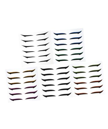 BIUDECO 72 Pairs Glitter Eyeliner Eyelid Makeup Stickers Self-adhesive Eyeliner Sticker Eyeshadow Stencil