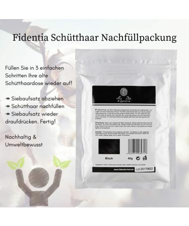 Fidentia Premium Loose Hair Classic 40g Refill Pack - Grey | Shop Internationally for Quality Hair Products - Buy Online on GoSupps.com