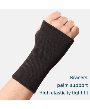 JUSDIQIR Palm Brace Wrist Support Sleeves (1 Pair) - Everyday Use Compression Carpal Tunnel Brace for Wrist Pain Relief - Fitness & Sports Gloves for Men and Women (Black) - Buy Online on GoSupps.com