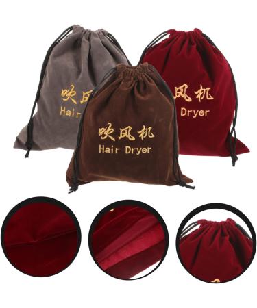 AUTSUPPL 3 Pcs Hair Dryer Storage Bag Hair Blow Dryer Bag Portable Hair Dryer Bags Travel Hairdryer Fabric - Buy Online on GoSupps.com