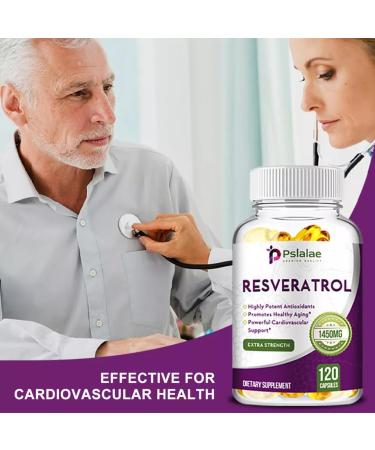 Resveratrol 1450mg (120 Capsules) Anti-Aging Antioxidants Brain Heart Skin & Joint Support - Buy Online on GoSupps.com