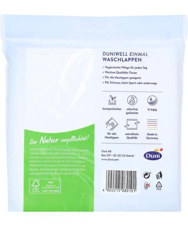 Duniwell Gentle Clean Einmalwaschlappen 30 Piece - Soft and Convenient Disposable Washcloths - Buy Online on GoSupps.com